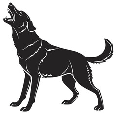 Barking Dog Silhouette 