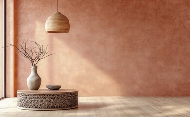 Rustic Minimalist Living Room Interior