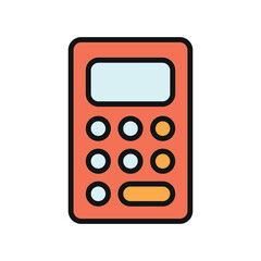 Flat Calculator Icon – Perfect for Finance, Accounting, School, and Office Use