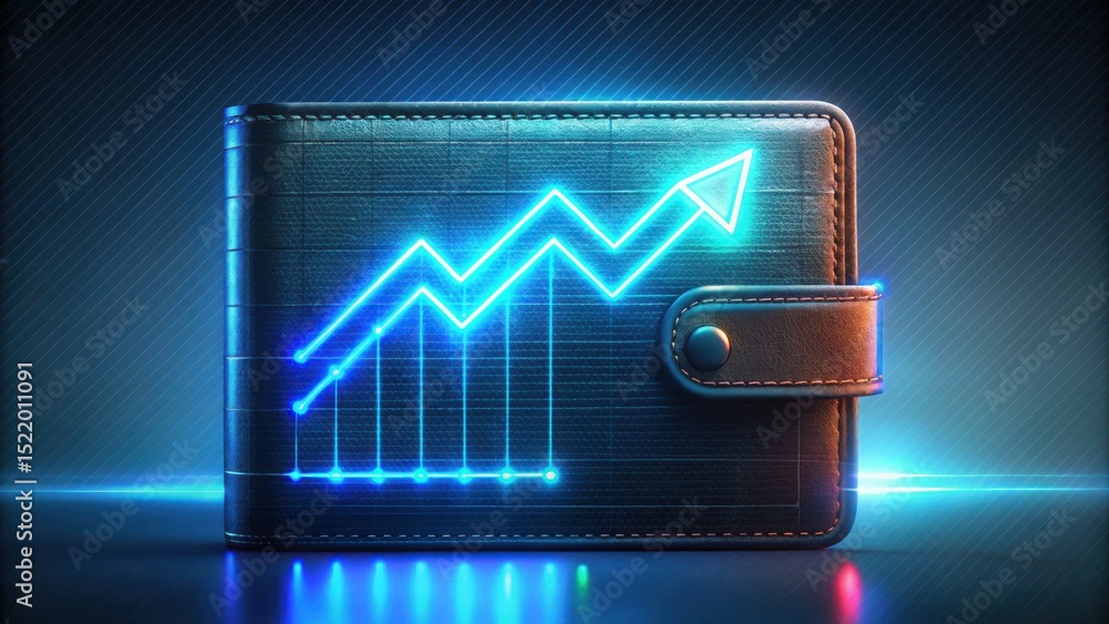 Poster Digital Wallet Featuring Interactive Screen and Price Visualization
