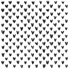 Heart doodles. Hand drawn hearts. Design elements for Valentine's day. Vector EPS 10.	