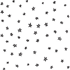 Star Pattern Background.pattern of star doodle.Star hand drawn.	
