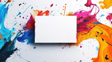 Ink splash artwork featuring a vibrant border surrounding a smooth white center, ideal for creative projects and visual presentation.