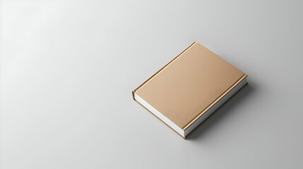 Beige Book Cover On White Background