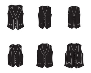 vest sketch icon silhouette vector illustration
