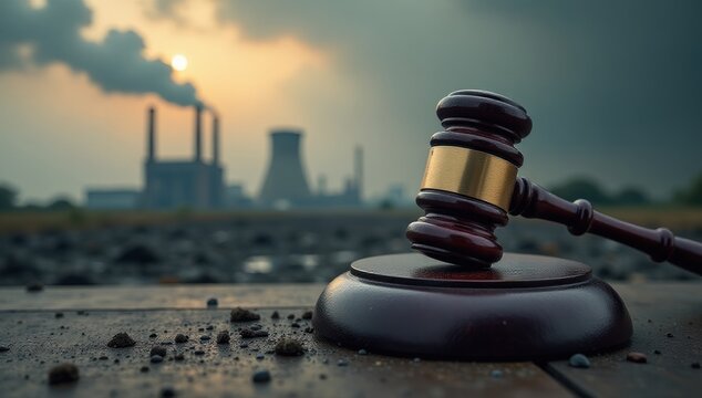 Environmental Law: Gavel and Industrial Pollution. 