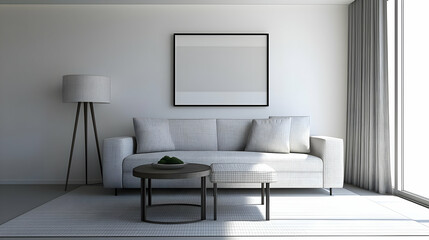 Modern Living Room Interior Design Mockup