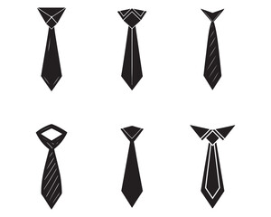 set of tie sketch icon silhouette vector illustration
