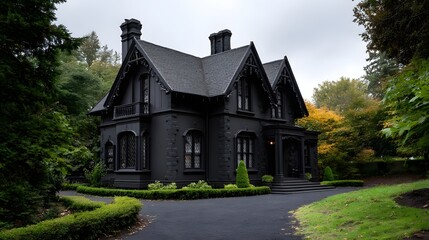 Obraz premium Stately historic manor house in an autumnal landscape