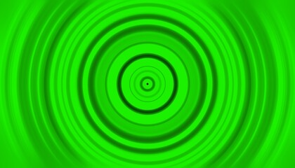 This image features a series of concentric green circles radiating from a central black dot, creating a hypnotic ripple effect