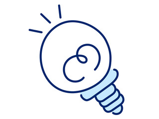 Minimal Line Light Bulb Vector