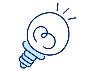 Minimal Line Light Bulb Vector