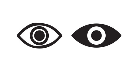 Eye icon set. Open eyes icon vector.Look and Vision icon. Eye vector icon.vector illustration eps 10.