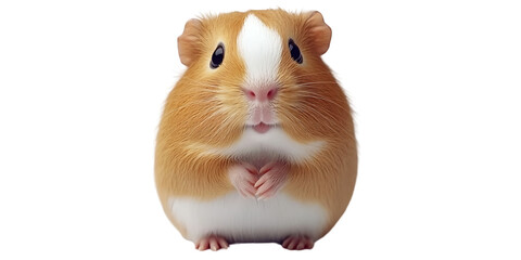 A guinea pig, isolated on a transparent background.