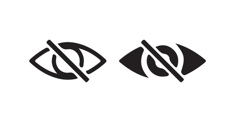 See and unsee eye icon. Eyesight symbol. Retina scan eye signs.Show and hide icon . Vector illustration eps 10.
