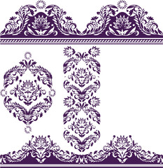 Naklejka premium Beautiful flower art and mandala vector design