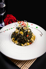 Cut egg yolk pig ears