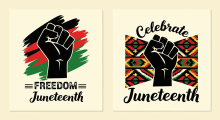 Juneteenth T-Shirt Design &ndash; Freedom Symbol with Pan-African Colors