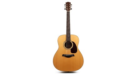 Naklejka premium Acoustic guitar on white background
