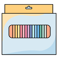 Set of colored pencil illustration