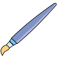 Naklejka premium Cute brush illustration