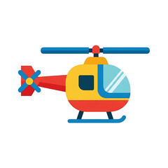 Colorful Cartoon Helicopter Illustration