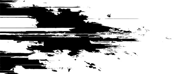 Vector abstract grunge background black and white paint brush stroke texture	