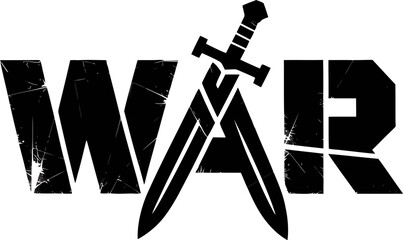 War swords conflict battle strategy military combat fighting armed forces weaponry design art graphic editable stock vector illustration