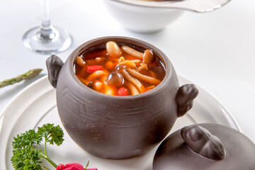 Vegetarian Buddha Jumps Over the Wall with Chinese Wolfberry and Wild Mushroom Soup