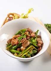 Garlic and pepper pork belly