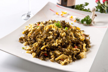 Scrambled Eggs with Ground Vegetables