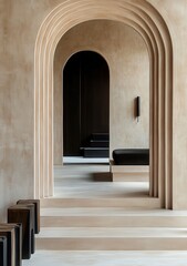 Modern Minimalist Spa Corridor Design