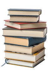 stack of books, isolated on white background.