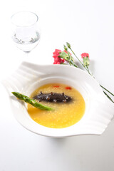 Asparagus, millet and sea cucumber