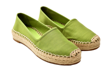 Stylish Green Canvas Espadrille Shoes Summer Chic 
