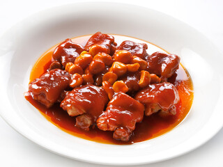 Braised chestnut pork trotters