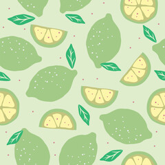 Cute lemon fruits pattern background vector design