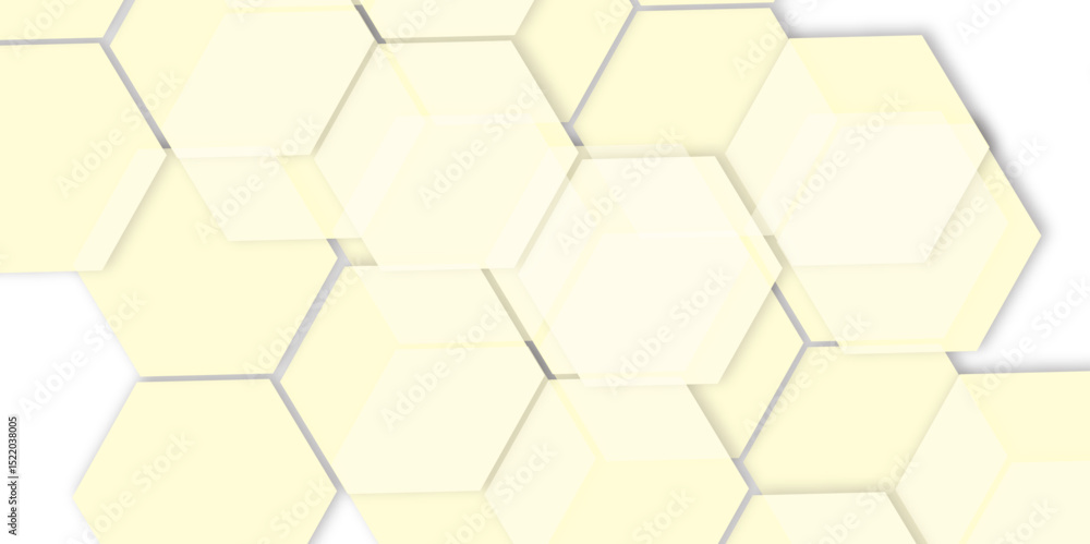 Poster abstract colorful hexagon 3d effect pattern with shadow seamless texture background. use for book, p