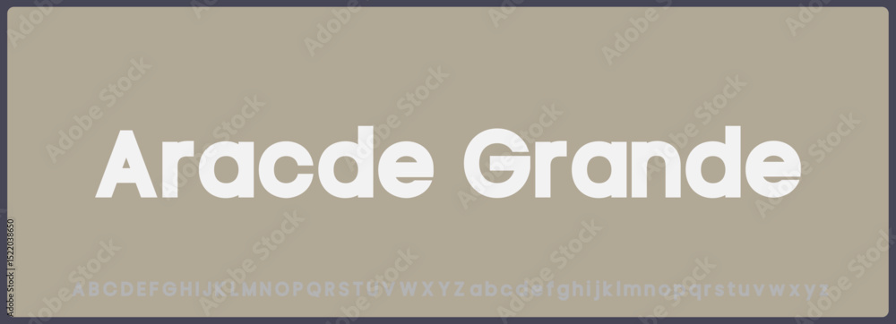 Poster modern sans serif vector font. minimalist bold font. uppercase and lowercase alphabet vector font