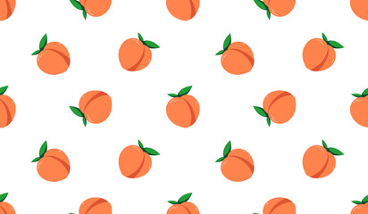 Seamless pattern with peaches for banners, cards, flyers, social media wallpapers, etc.