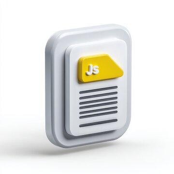 Javascript file icon illustration on a white background