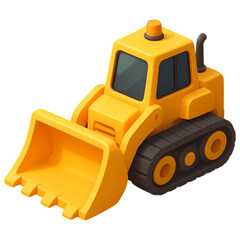 Yellow Construction Bulldozer Illustration Heavy Equipment, Digger, Loader, Tractor
