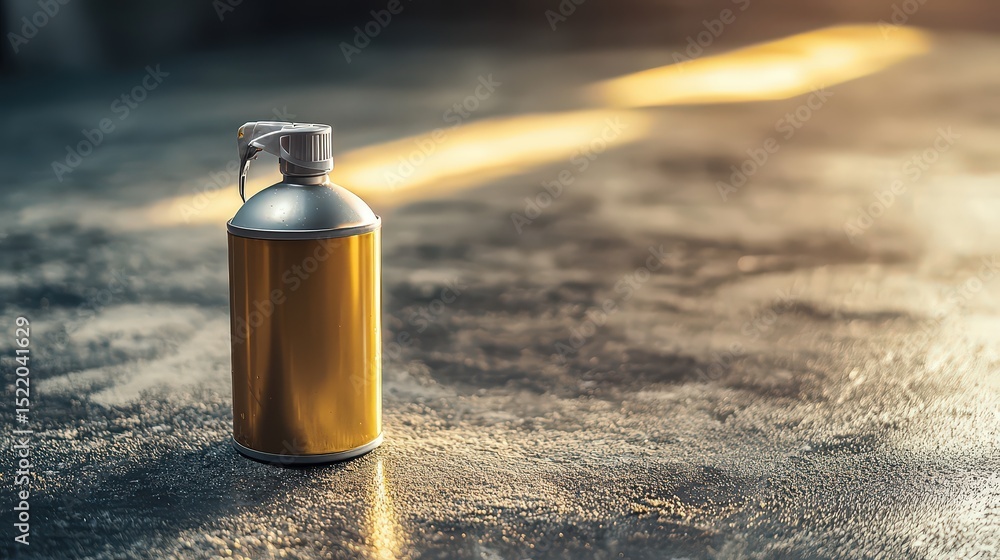 Poster spray paint action urban studio object photography industrial environment close-up view creative exp
