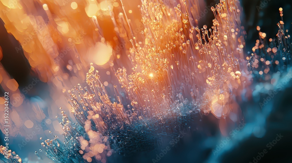 Poster dynamic water droplet patterns nature abstract photography vibrant environment close-up view visual 