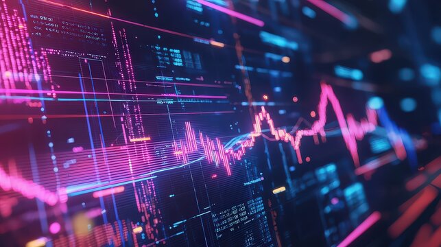 Dynamic data visualization digital realm graphic display tech-infused environment abstract perspective data-driven insights