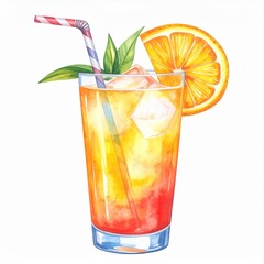 Refreshing cocktail with lime mint and ice in a clear glass
