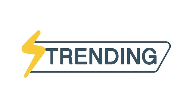 Trending topic sign icon 4k animation footage video