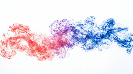 Fototapeta premium Abstract Colorful Ink Splashes On White Background
