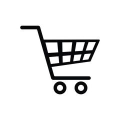 Shopping cart icon. Shopping cart trolley icon vector. Shopping cart icon for apps and websites. Shopping Cart flat design best vector icon. Vector illustration.