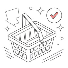 Shopping basket illustration